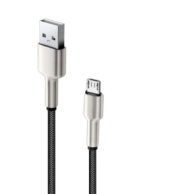 Кабель USB 1м/MicroUSB ColorWay Black 2.4A (CW-CBUM046-BK)