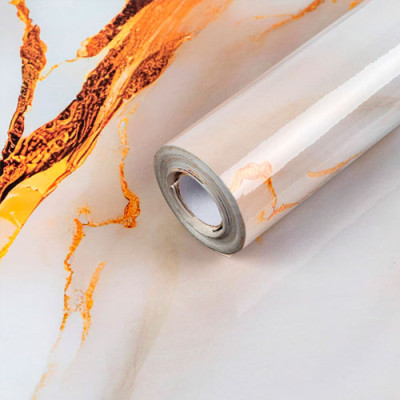 Плівка самокліюча 60см*3м (D) Мармур золотий