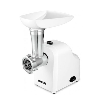 М`ясорубка електрична 350Вт Edier EDMG-1009 біла диск для подрібнення насадка для ковбас та кеббе, реверс гарантія 1 рік