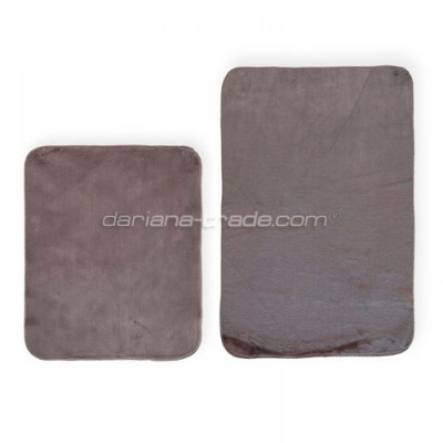 Набір килимків підлогових з еко-хутра Dariana 50*60см/60*90см Moon горіховий