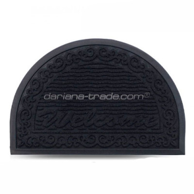 Килимок побутовий текстильний Dariana 40*60см MX півколо чорний