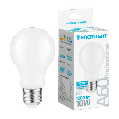 Лампа світлодіодна Enerlight Professional A60 10Вт 4000К Е27 /ящ 100шт