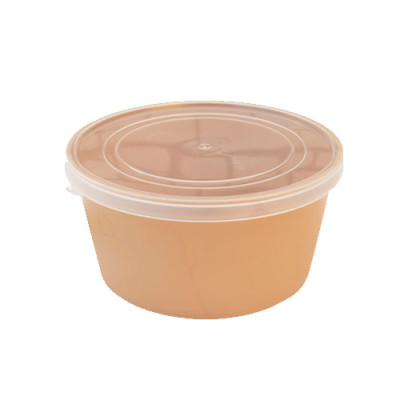 Ємність кругла з кришкою 1,6л капучино