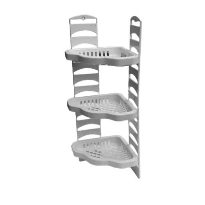 Полиця для ванної кімнати кутова металік 