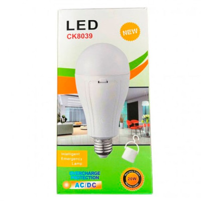 Лампа аварійного освітлення LED 20W Е27 /СК8039/ 2 акумулятора (без гарантіі)