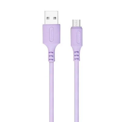 Кабель USB 1м /Micro USB ColorWay Purple 2.4A (CW-CBUM044-PU)