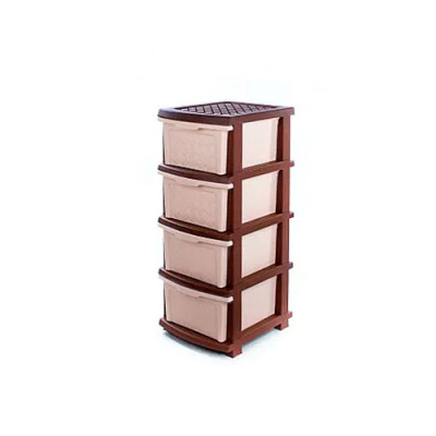 Комод на 4 шухляди Компакт Плюс 340*400*860мм R Plastic Пудра-Коричневий /04014