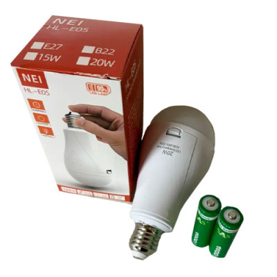 Лампа аварійного освітлення LED 20W E27 NEI HL-EO5 2 акумулятора (без гарантіі)