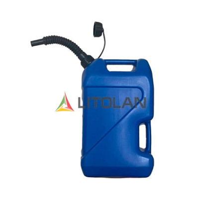 Каністра харчова Європласт/Літолан 20л, 2 ручки + носик (гофра) синя