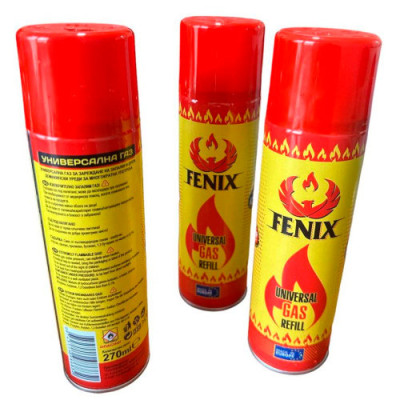 Газ для запальничок 270мл FENIX Lighter Gas 12шт/ящ