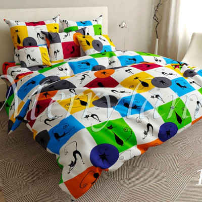 К-т пост. білизни двоспальне /1664 ранфорс MERRYLAND(пр180*215, под. 180*215, нав. 70*70*2)