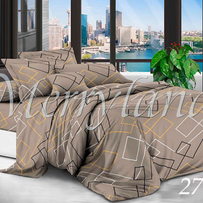 К-т пост. білизни євро /2715 бязь MERRYLAND BRONZE(пр200*215, под. 200*215, нав. 70*70*2)