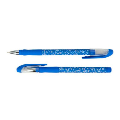 Ручка кулькова синя Аxent Blue Froral/ АВ1049-36