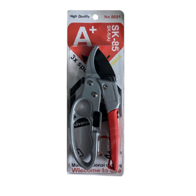 Секатор з храповим механізмом 200мм, японська сталь з тефлоновим покриттям SK5 (SK-85)