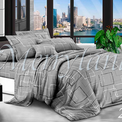 К-т пост. білизни євро /2286 бязь MERRYLAND BRONZE(пр200*215, под. 200*215, нав. 70*70*2)