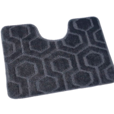 Килимок побутовий текстильний під унітаз 60*50см соти сірий Standard