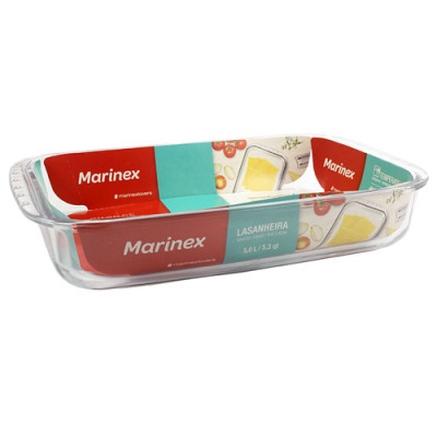 Блюдо прямокутне для запікання жароміцне скло 3,0л/6512 Sempre / уп 6шт