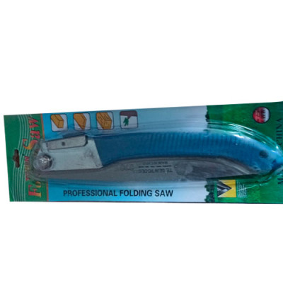 Ножівка-сучкоріз по дереву 270мм складна, синя ручка Professional Folding Saw