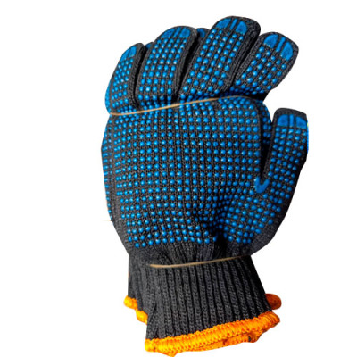 Рукавички бавов. чорно-сині (8611) Твіст (10пар в уп.)