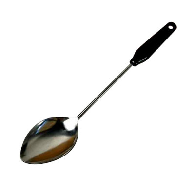 Ложка кухарська гарнірна нерж чорна ручка 