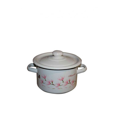 Каструля емаль циліндр 5,5л з кришкою 