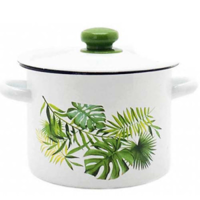 Каструля емаль циліндр 3л з кришкою 