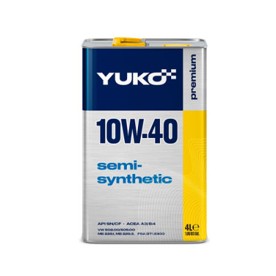 Олива моторна 10W-40 API SN/CF YUKO SEMISYNTHETIC 4л жесть /уп.4шт