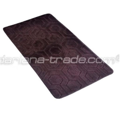 Килимок побутовий текстильний під унітаз Dariana 60*100см шоколадний соти Standard