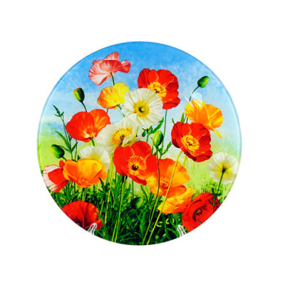 Блюдо для торта кругле d=30см Маковий букет S3012/S101