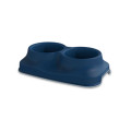 Миска для домашніх тварин подвійна (0,4л) синя Blue Pet