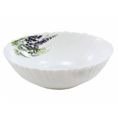 Миска(салатник) склокерам. №8 Лаванда хвилястий край/6808S /уп.6шт