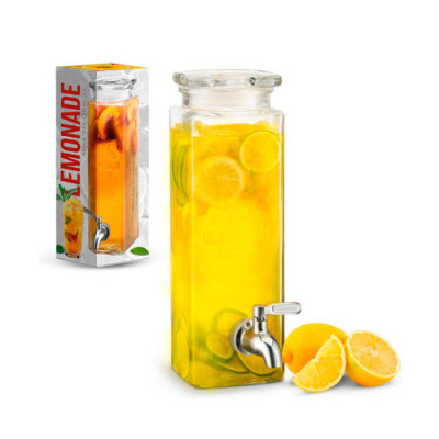 Графін скл. 2,5л з краном Лимонадник /9038-7/уп.4шт
