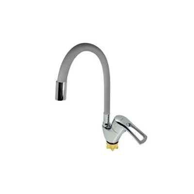 Змішувач для кухні YUB-4-F-181GY ZEGOR сірий гнучкий вилив