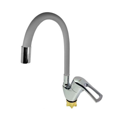 Змішувач для кухні YUB-4-F-181GY ZEGOR сірий гнучкий вилив