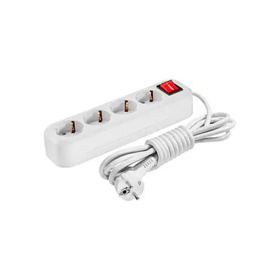 Подовжувач 4г з/з 5м (16А) з кнопкою PROXIMA /445/уп.10шт