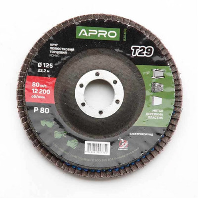 Круг пелюст. 125 мм Р80 конус Т29 Апро