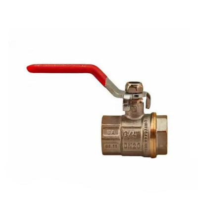 Кран кульовий 3/4 ВВ ручка ZEGOR червоний (шар латунь)