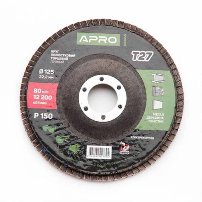 Круг пелюст. 125 мм Р150 прямий Т27 Апро