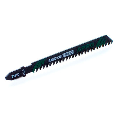 Полотно лобзик (дерево) 100/75 мм 3 мм-8TPI швидкий прямий T111C PRO пач 5шт Апро