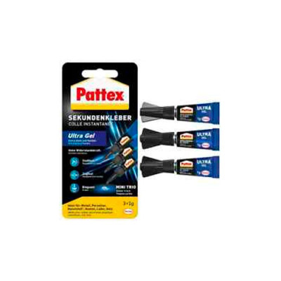 Супер-клей гель PATTEX Міні Тріо 3*1гр /уп.24шт