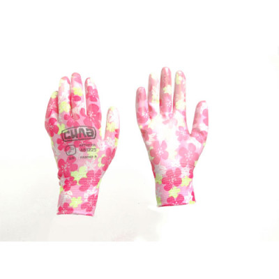 Рукавички з ПУ покриттям (маргаритки) р8 (кольорові садові без підвіса/хедера)  Сила /12пар
