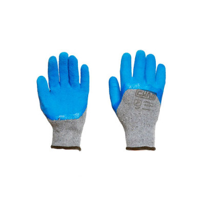 Рукавички з спіненим латексним покриттям р10 (сірий+синій без підвіса/хедера) Сила /12пар
