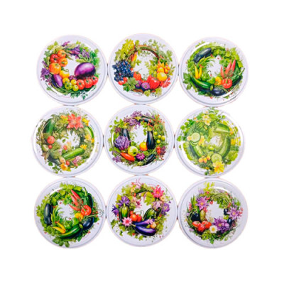 Кришка для консервації СКО 82мм Панночка Овочі кантрі / уп 50шт