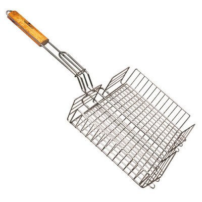 Решітка-гриль 58*34*26*5,5см метал дерев`яна ручка /BC026F