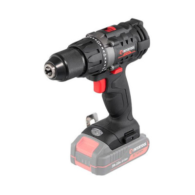 Дриль-шуроповерт акумуляторний Інтертул 20В,50Nм, 0-450/0-1700 об/хв, 2,0-13мм, без ЗП та АКБ , гарантія 3роки