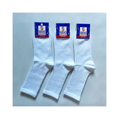 Шкарпетки (№133) середні без малюнка 102b жін(36-41) Білі уп.12шт