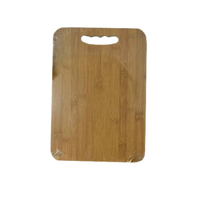 Дошка кухонна обробна дерев`яна бамбукова з отвором 25*15*1,7см