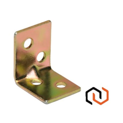 Куток кріпильний оцинкований квадрат  №0.2 18мм*18мм*14мм-1мм / уп 50шт