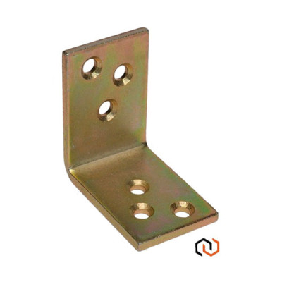 Куток кріпильний оцинкований №93 45мм*45мм*50мм*2мм / уп 20шт з ребром жорскост.