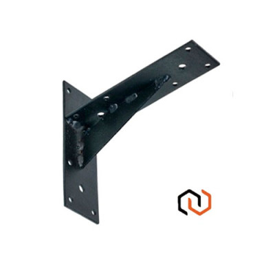 Кронштейн №2 50мм*200мм*220мм*2мм чорний оксамит / уп 15шт